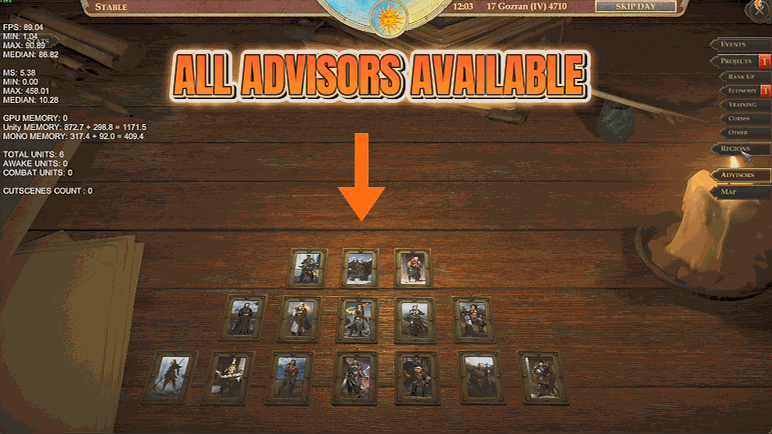 Pathfinder: Kingmaker — Open Court (Any Advisor, Any Chair) (screenshot 2)